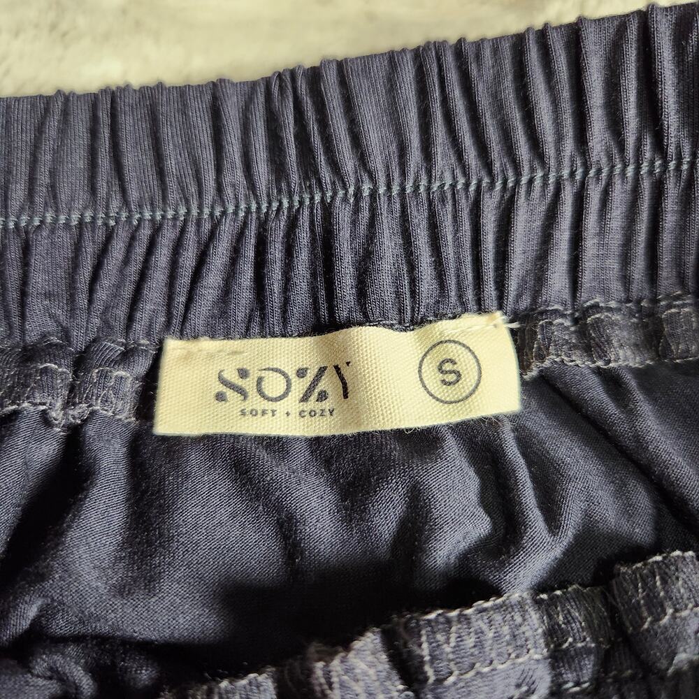 Sozy Gwendolyn Graphite Gray Chic Soft Modal Midi Skirt with Pockets Size S - Picture 5 of 8